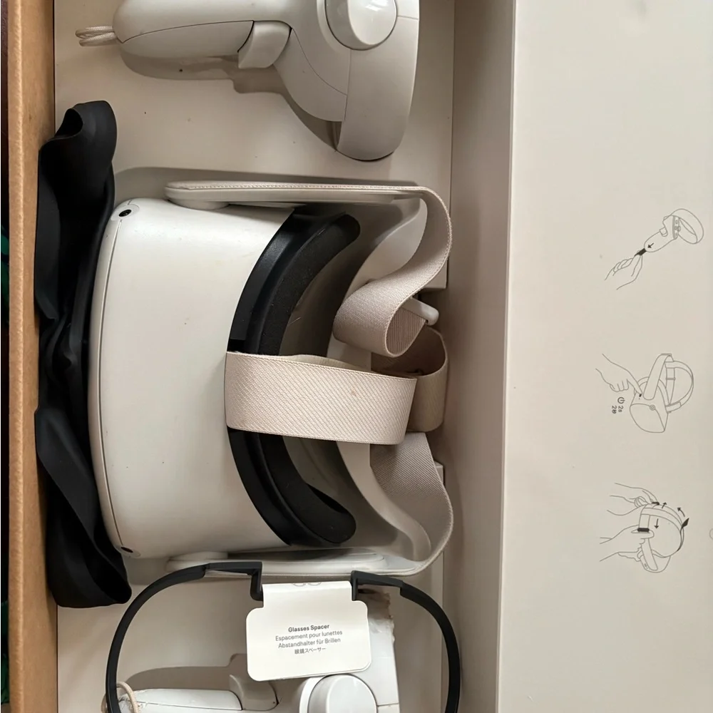 Standalone White and Black VR Headset with Accessories